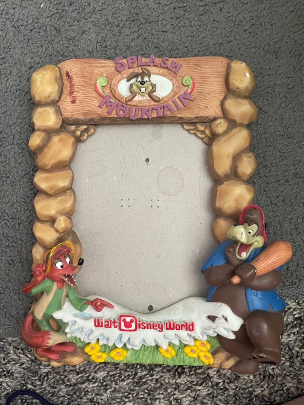 Walt Disney World Vintage Splash Mountain Photo Frame - Colorful Character Frame